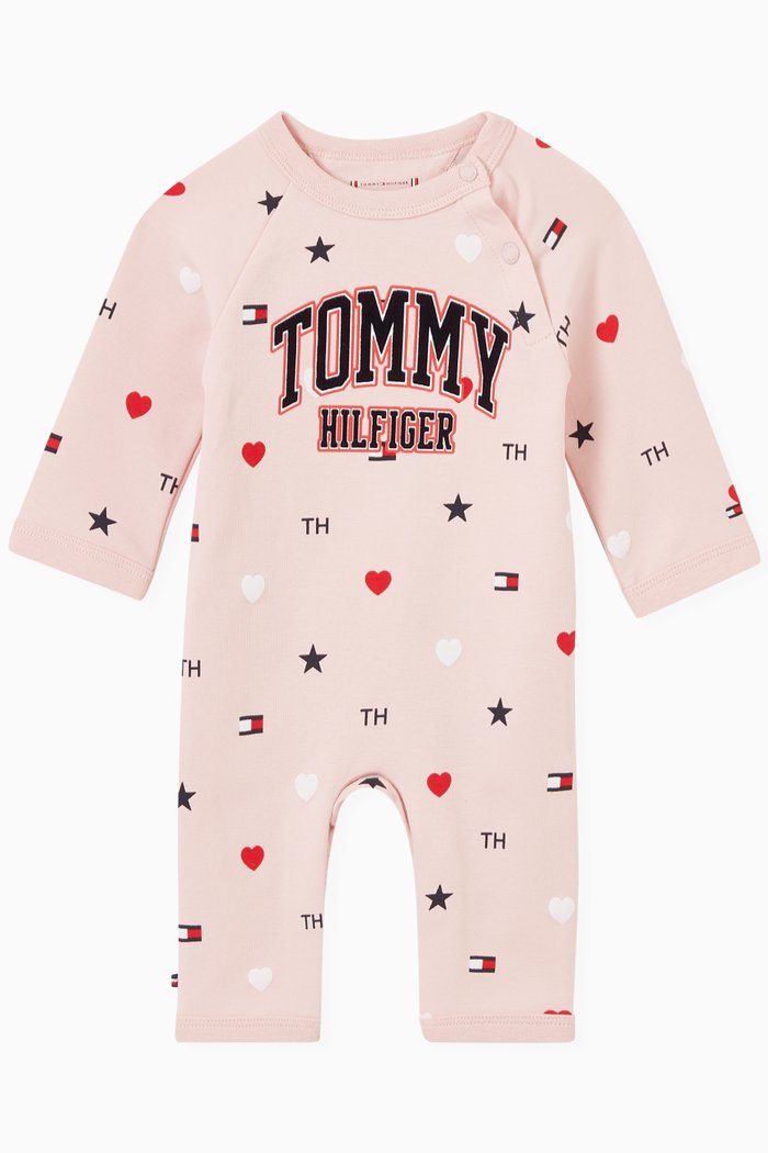 

TH Flag Logo Coverall in Jersey, Pink