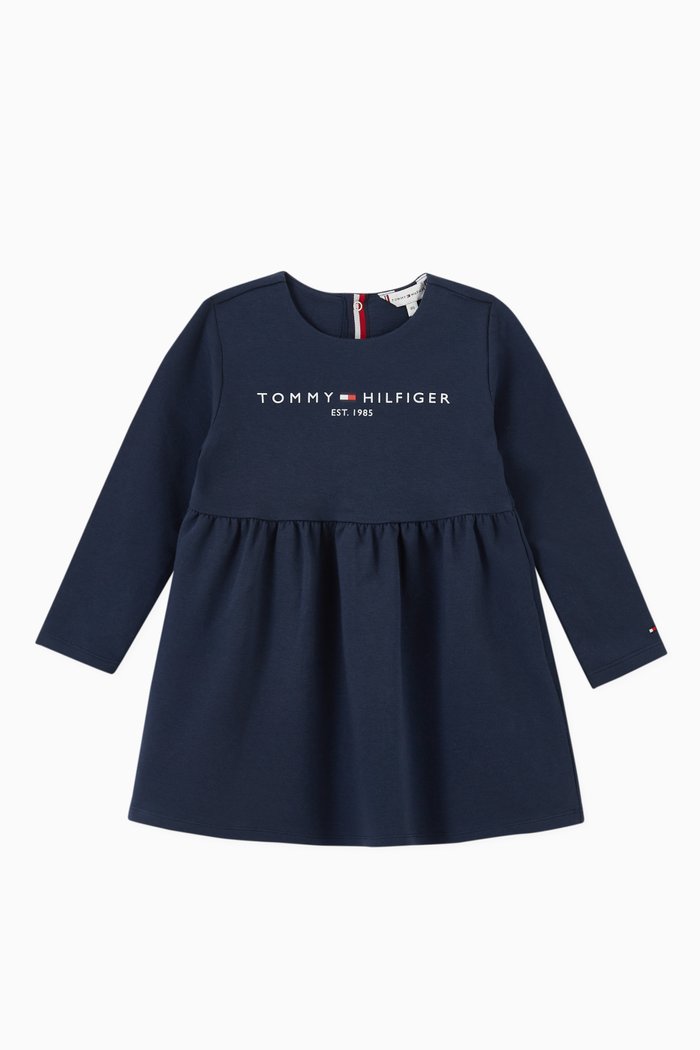 Essential Dress in Organic Jersey, Blue