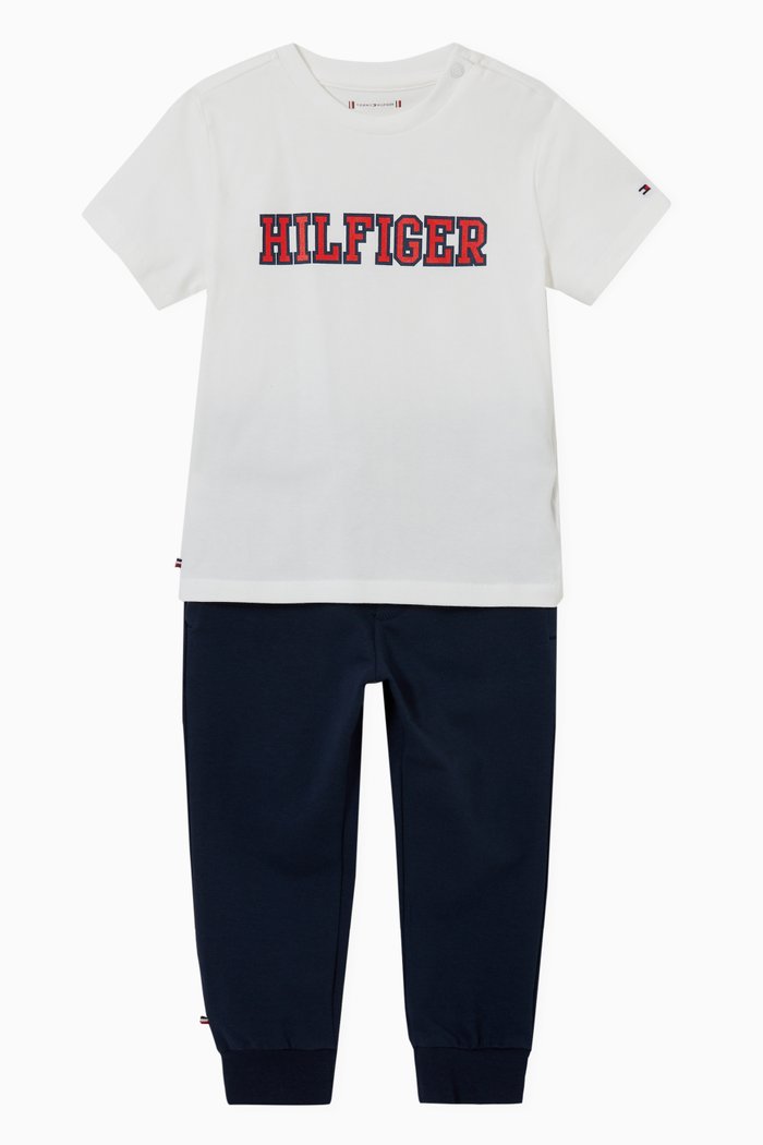 

TH T-shirt & Sweatpants Gift Set in Cotton Terry, Multicolour