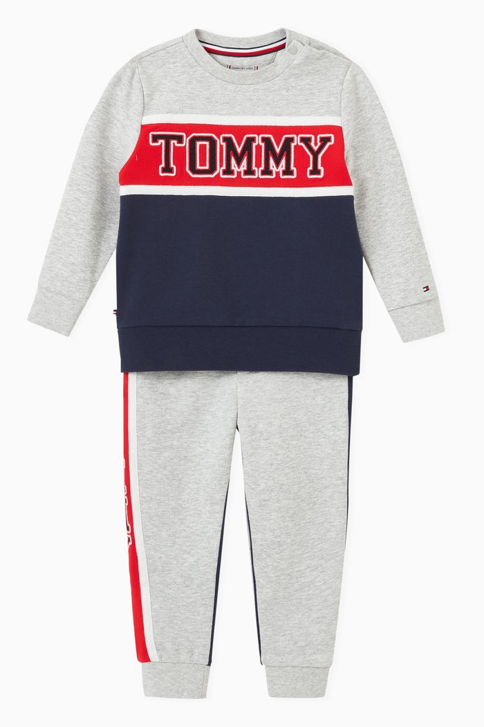 

Colourblock Jogger Set in Organic Terry, Multicolour