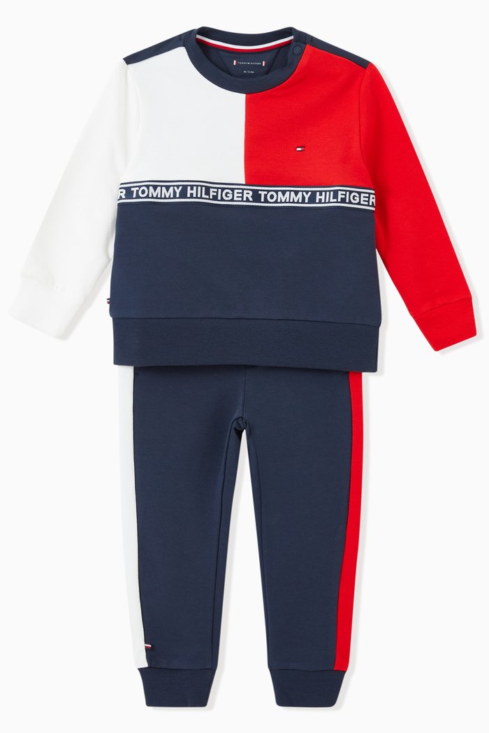 

Colour-Blocked Joggers Set in Organic Terry, Multicolour