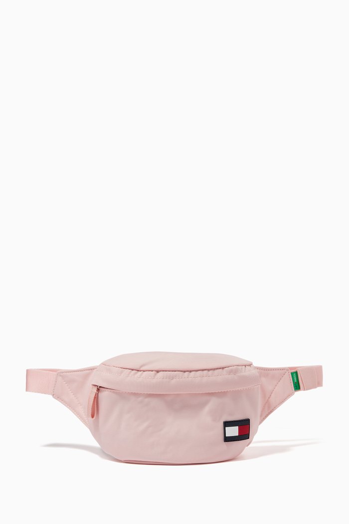 

Flag Belt Bag in Recycled Nylon, Pink