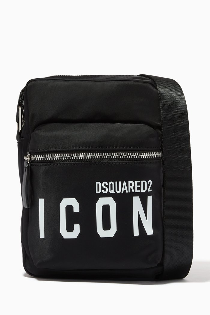 

Icon Crossbody Bag in Nylon, Black