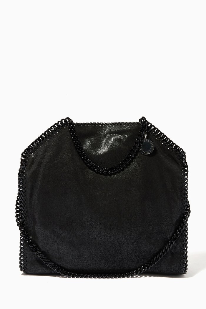 Falabella Fold-over Tote in Shaggy Deer, Black