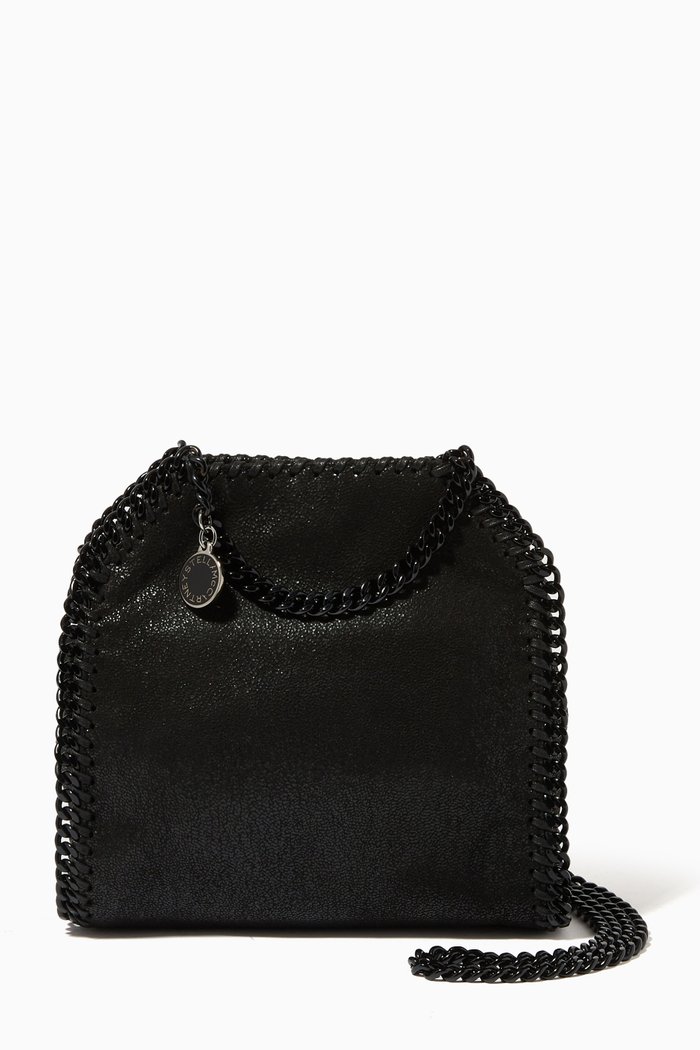 

Falabella Tiny Tote in Shaggy Deer, Black