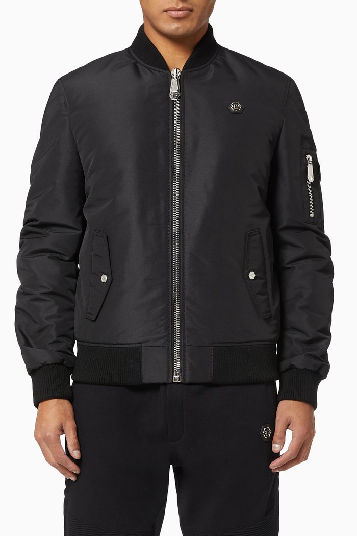 

Bomber Jacket in Nylon, Black
