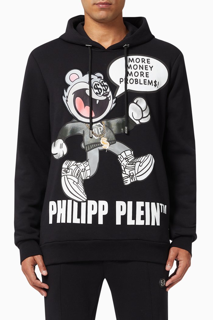 

Flock Money Hoodie Sweatshirt in Cotton, Black