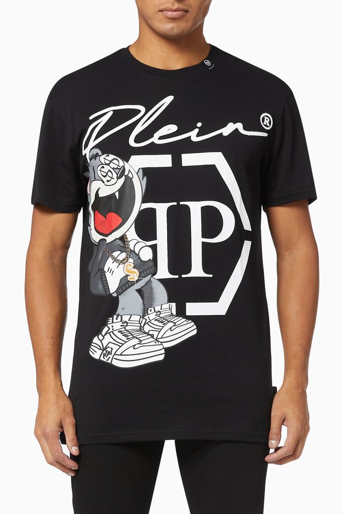 Money Stones T-shirt in Cotton Jersey, Black