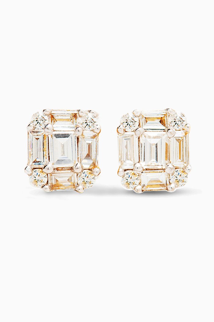 

Shield of Strength Diamond Stud Earrings in 10kt Yellow Gold