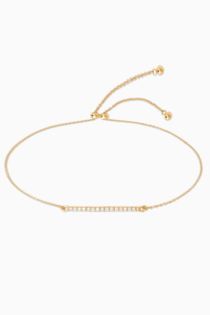 

Diamond Bar Slider Bracelet in 10kt Yellow Gold