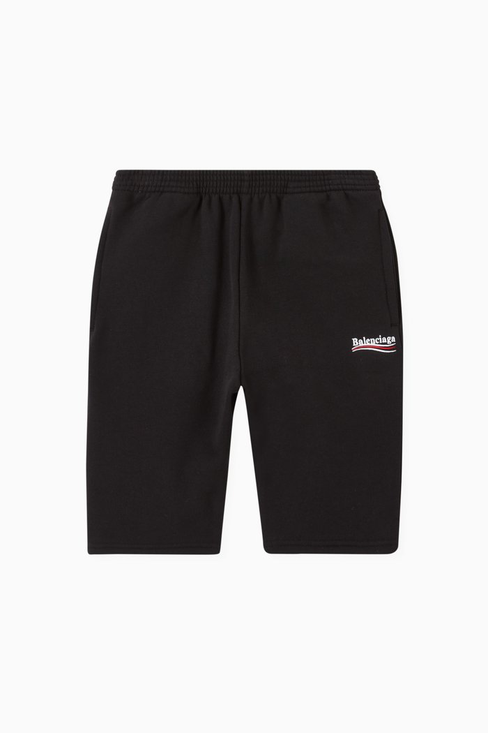 

Political Campaign Jogging Shorts in Cotton Jersey, Black