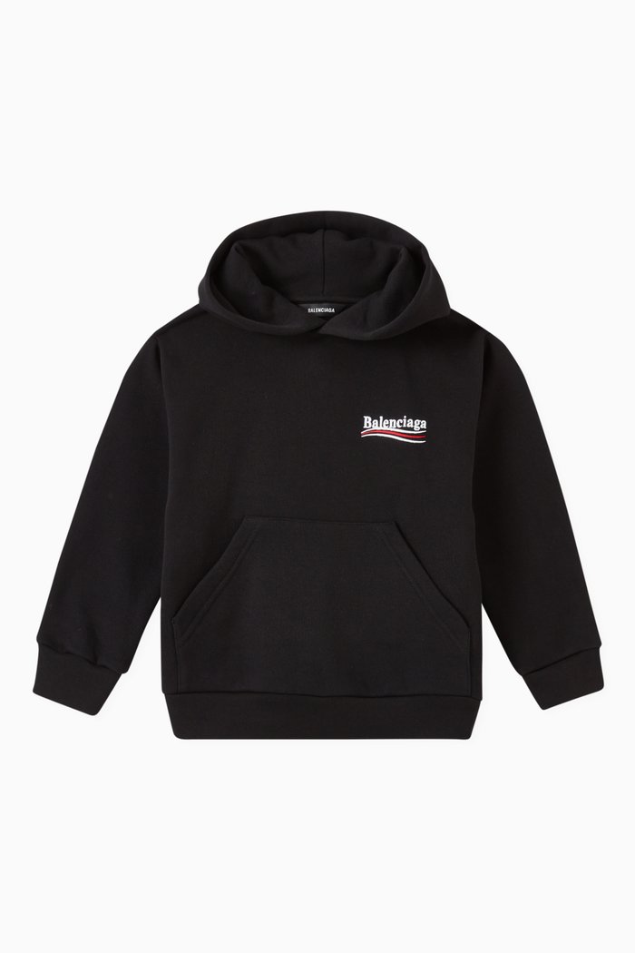 

Political Campaign Hoodie in Cotton Jersey, Black