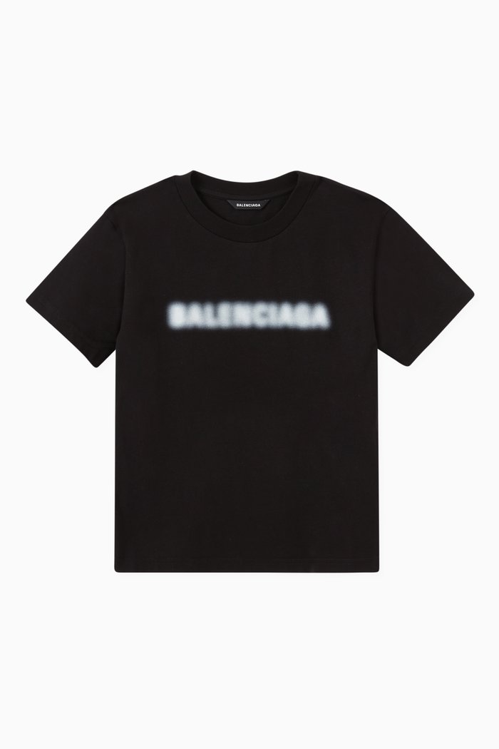 

Blurry Logo T-shirt in Cotton Jersey, Black
