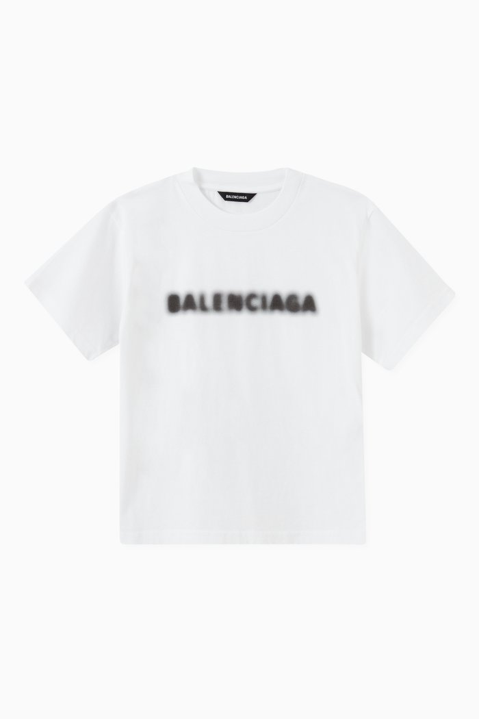 

Blurry Logo T-shirt in Cotton Jersey, White