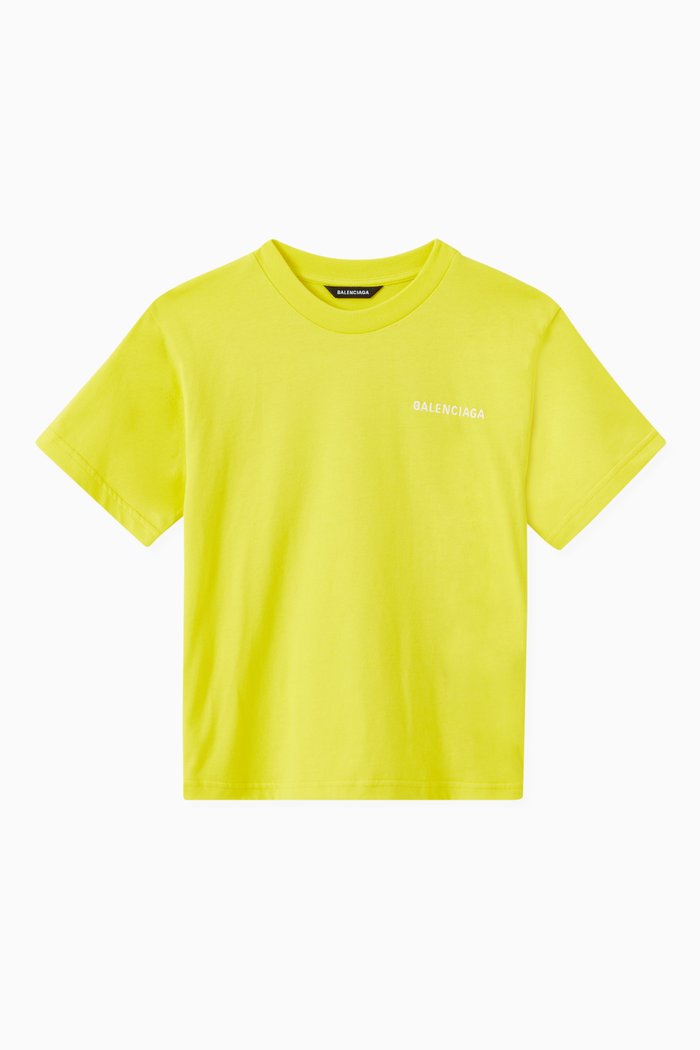 Logo T-shirt in Cotton Jersey, Yellow