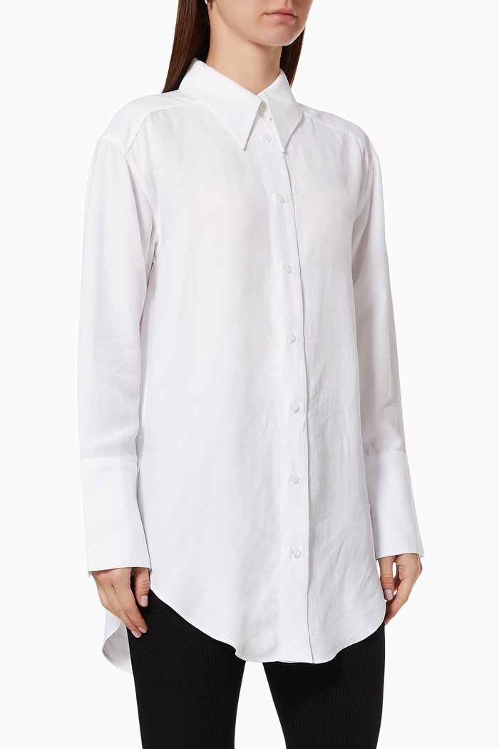 

Illion Shirt in Viscose Linen, White