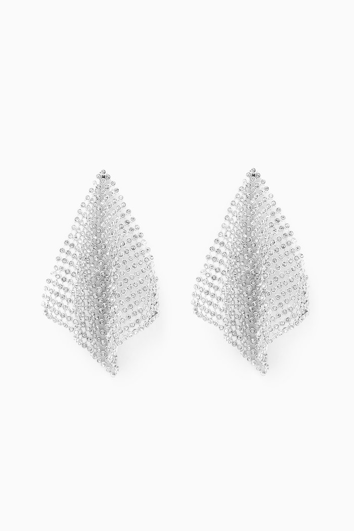 

Liquid Mesh Earrings, Silver
