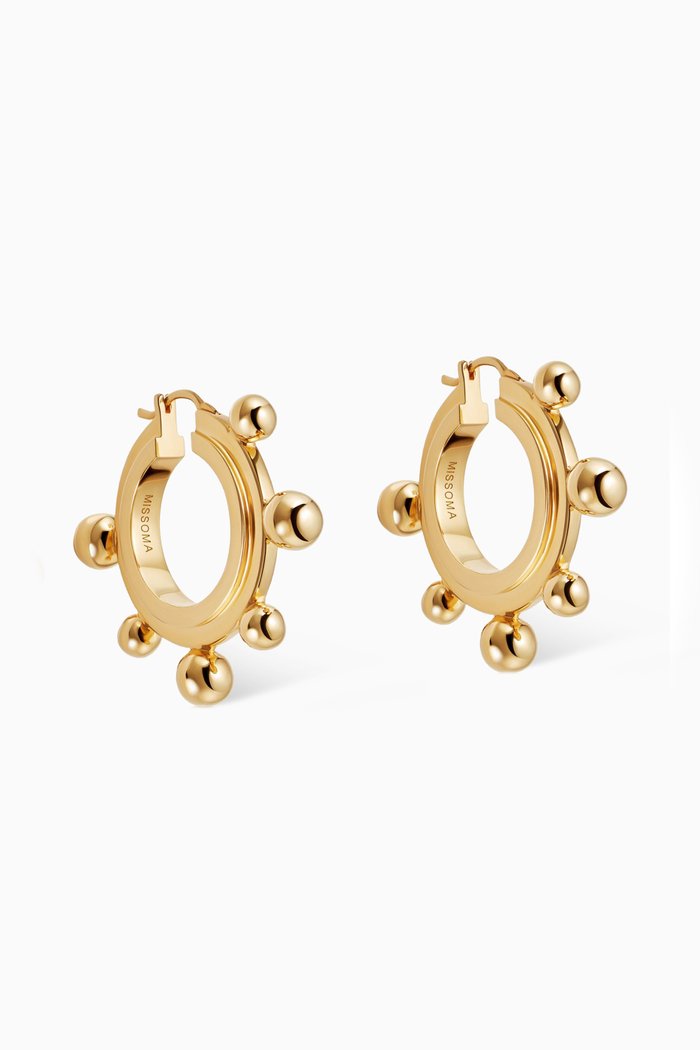 

Small Sphere Hoop Earrings in 18ct Gold Vermeil
