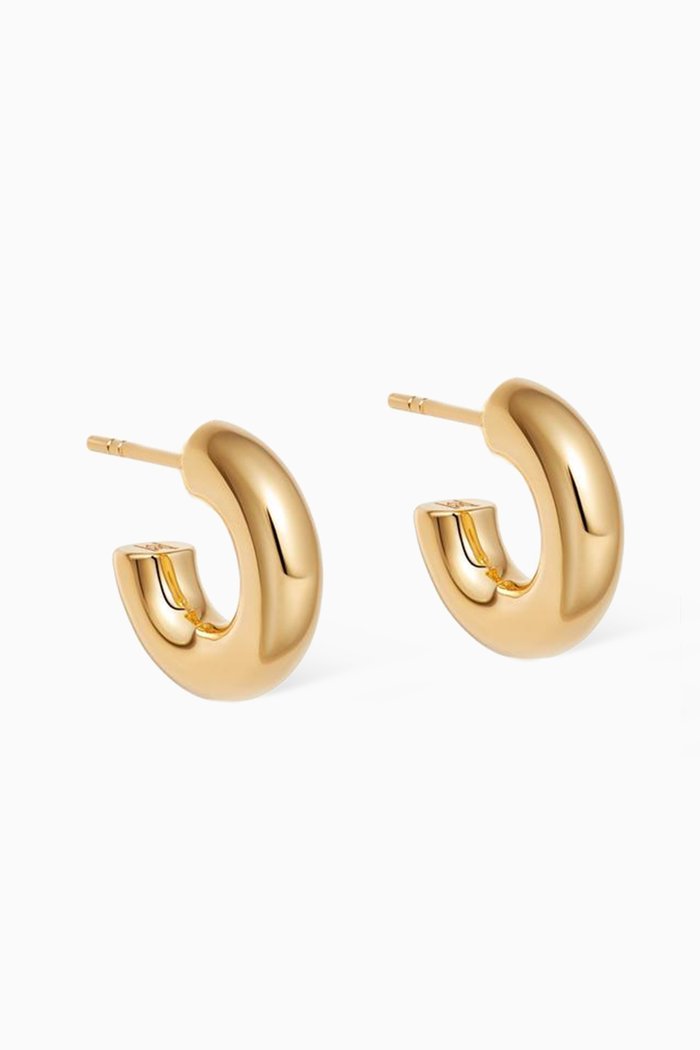

Mini Chubby Hoop Earrings in 18ct Gold Plated