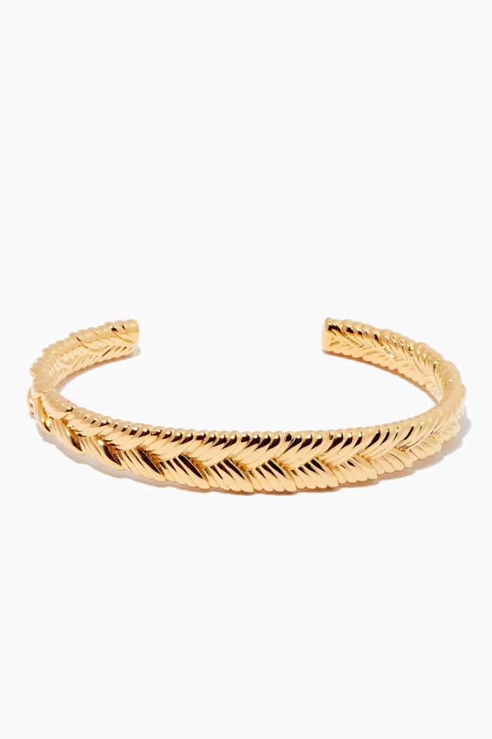 

Braid Cuff Bracelet in 18ct Gold Plated
