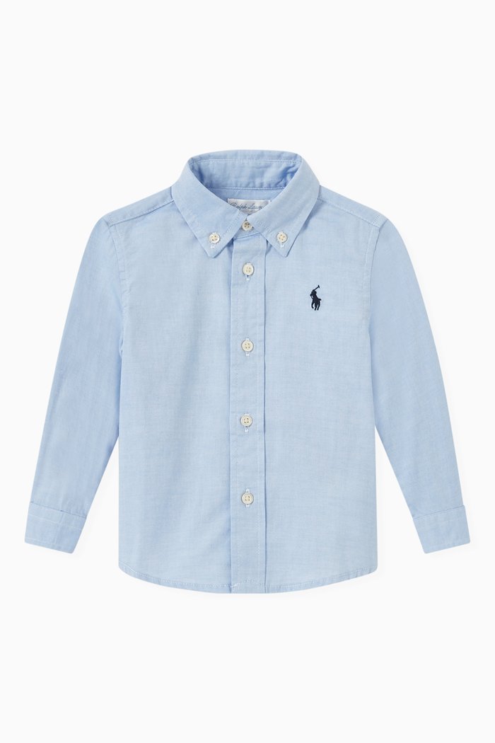 

Slim Fit Oxford Shirt in Cotton, Blue