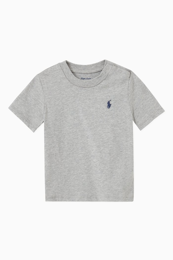 

Crewneck T-shirt in Cotton Jersey, Grey