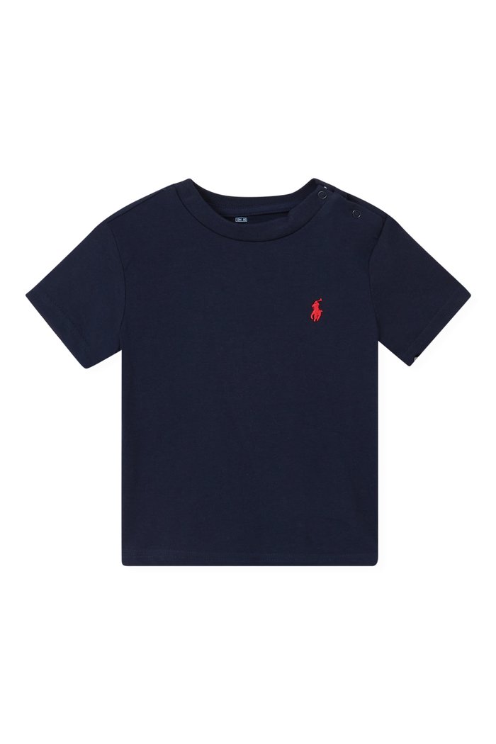 

Crewneck T-shirt in Cotton Jersey, Blue