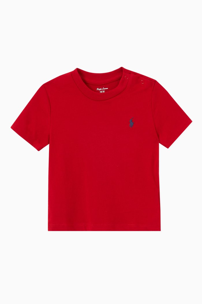

Crewneck T-shirt in Cotton Jersey, Red