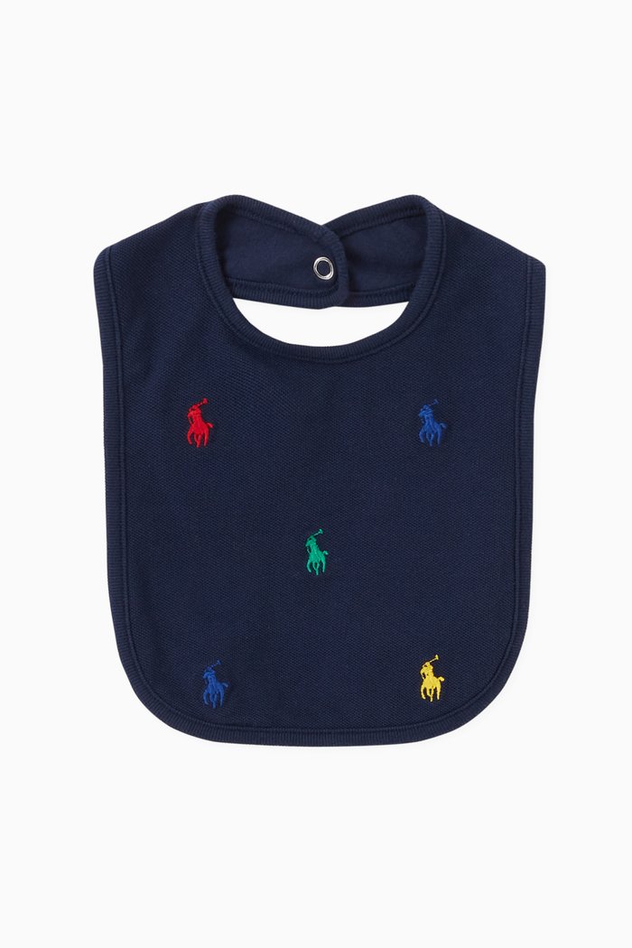 

Pony Bib in Cotton Mesh, Blue