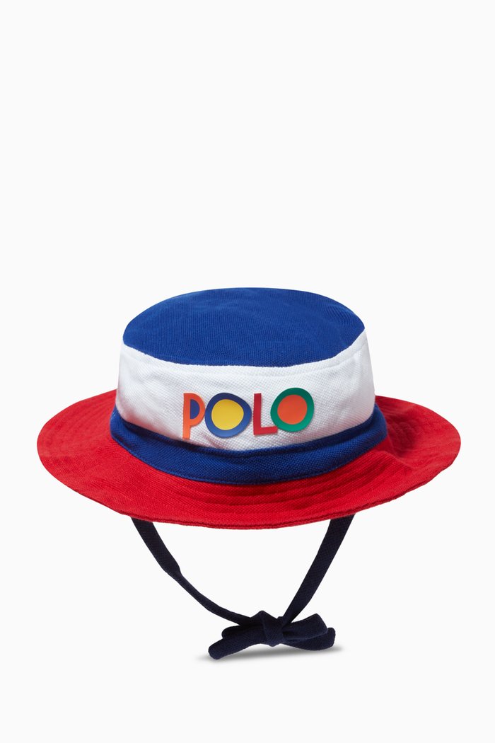

Logo Mesh Bucket Hat in Cotton, Multicolour