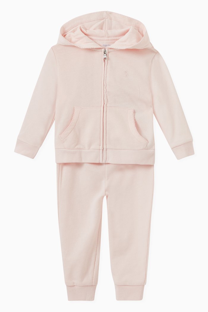 

Tracksuit Set in Cotton Blend, Pink