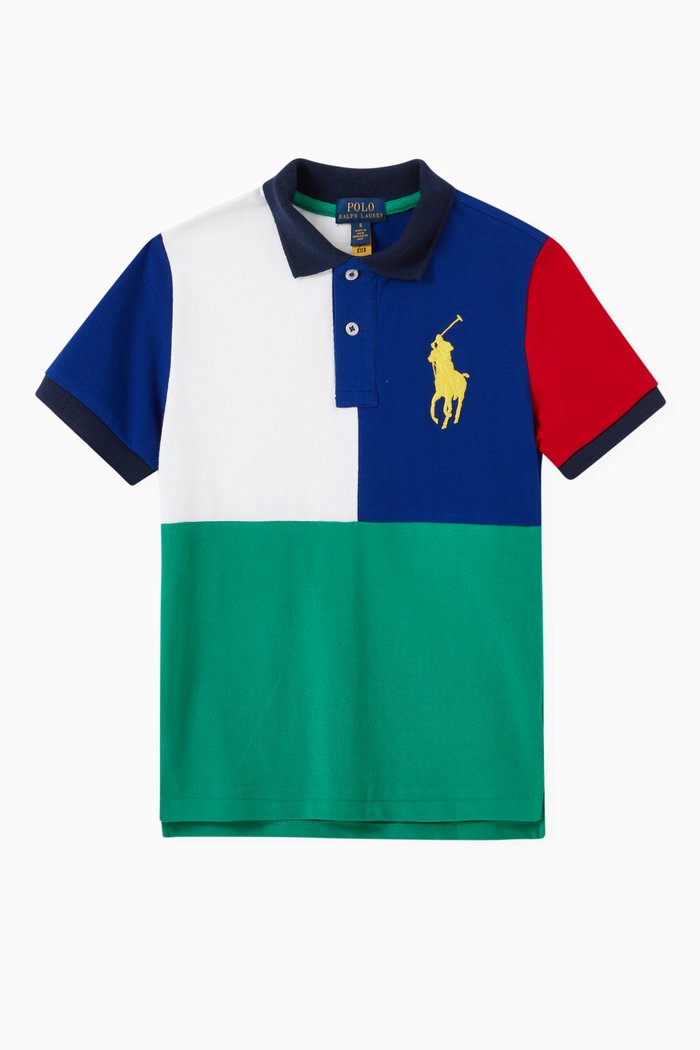 

Big Pony Polo Shirt in Cotton Mesh, Multicolour