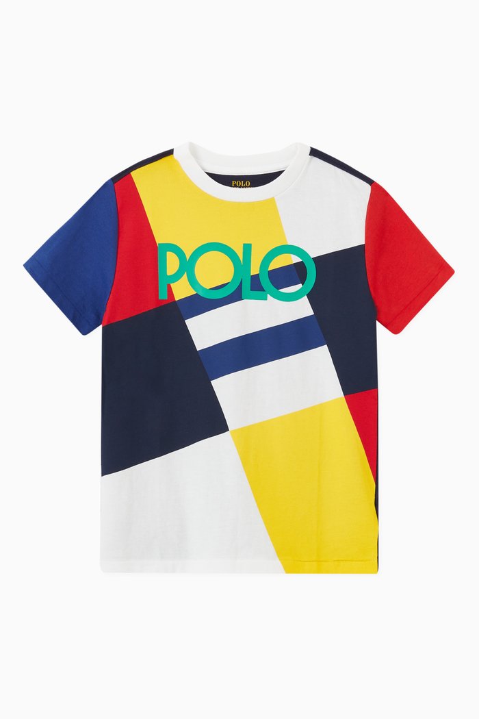 

Logo Patchwork T-shirt in Cotton Jersey, Multicolour