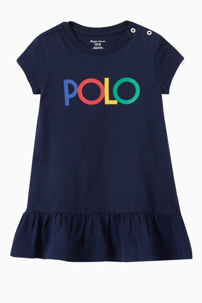 

Polo T-shirt Dress in Cotton Jersey, Blue