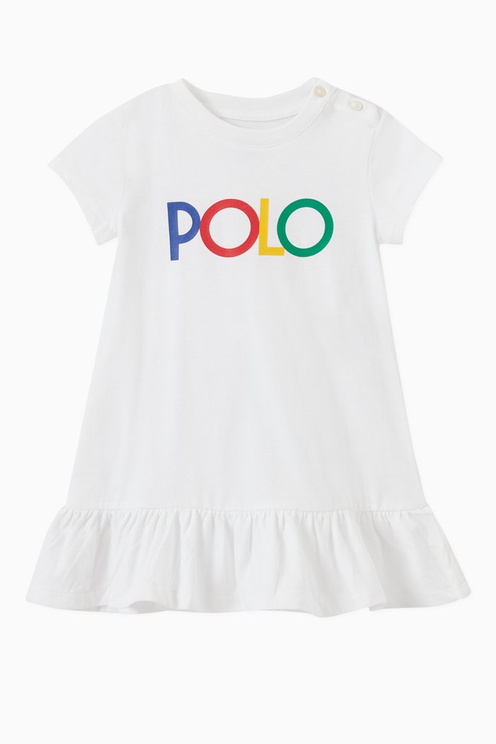 

Polo T-shirt Dress in Cotton Jersey, White