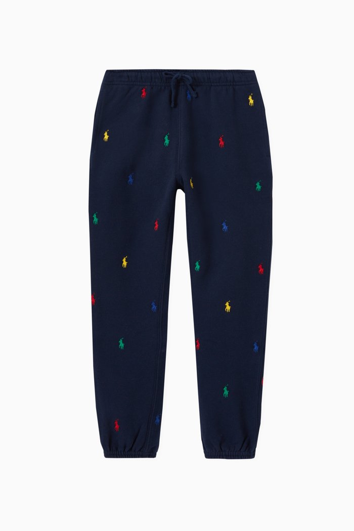 

Polo Pony Pants in Fleece Jersey, Blue