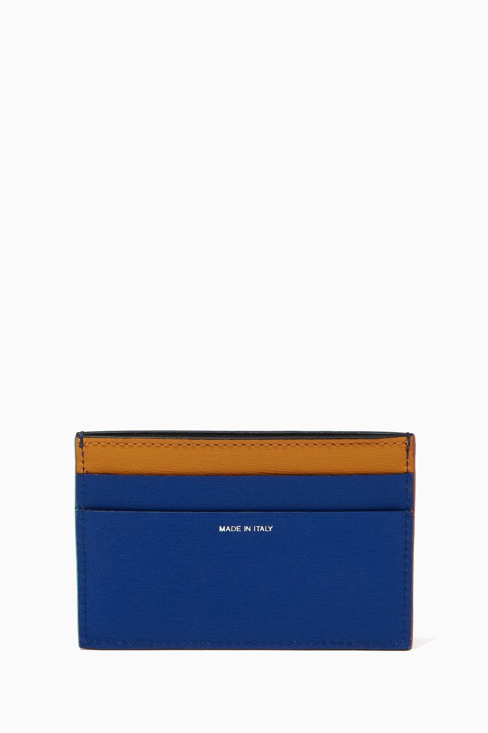 

Card Holder in Straw-grain Leather, Black