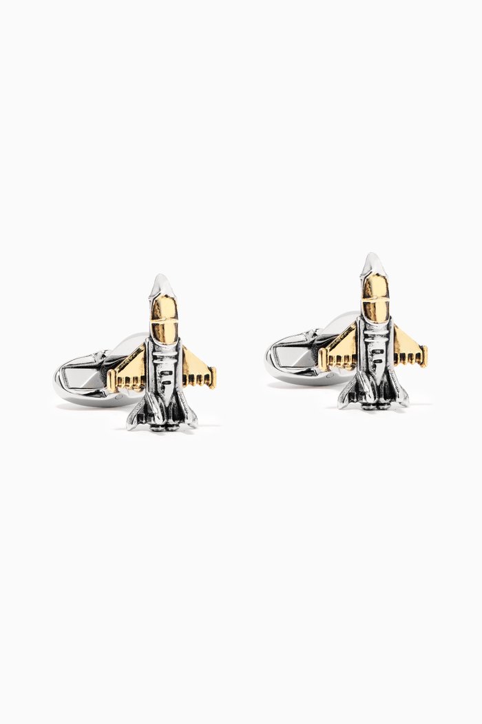 

Rocket Cufflinks in Metal, Silver