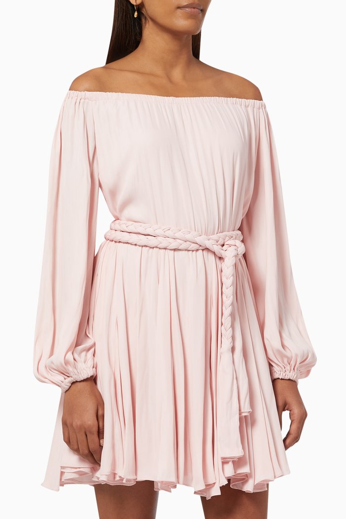 

Charlize Dress in Crêpe Fabric, Pink