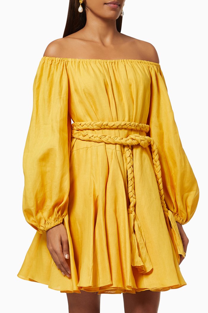 

Charlize Dress in Crêpe Fabric, Yellow