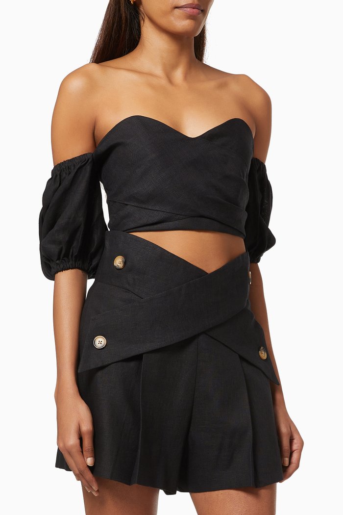 

Mila Top in Linen, Black