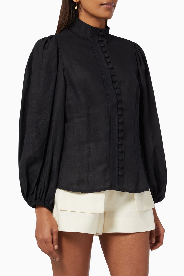 

Marissa Top in Linen, Black