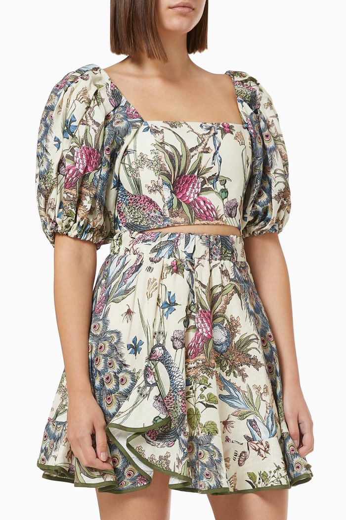 

Kimberly Top in Linen, Multicolour