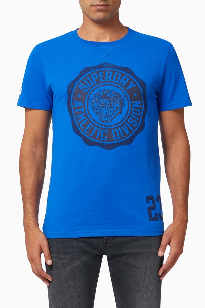 

Track & Field Classic T-shirt in Cotton, Blue