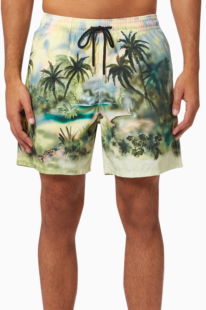 

x Vilebrequin Jungle Print Swimshorts in Nylon, Multicolour