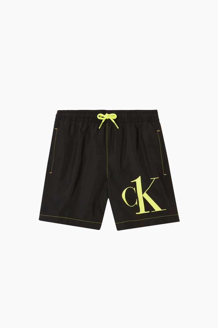 

CK One Swim Shorts in Recycled Polyester, Black