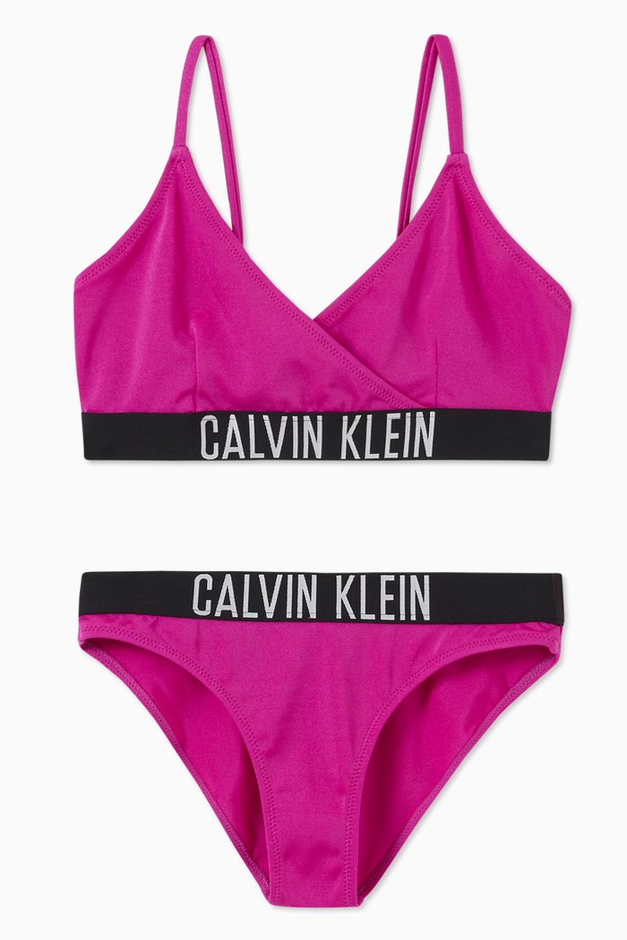 

Logo Bikini Set in Stretch Blend, Purple
