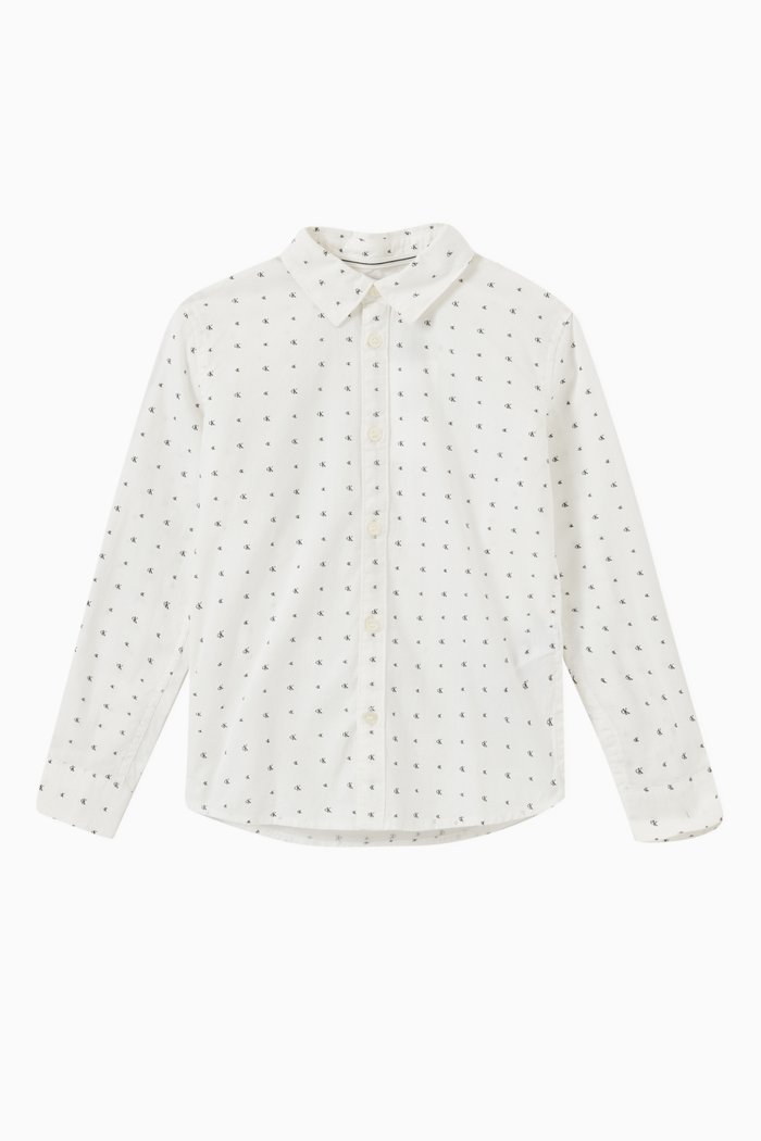 

Logo Shirt in Poplin, White