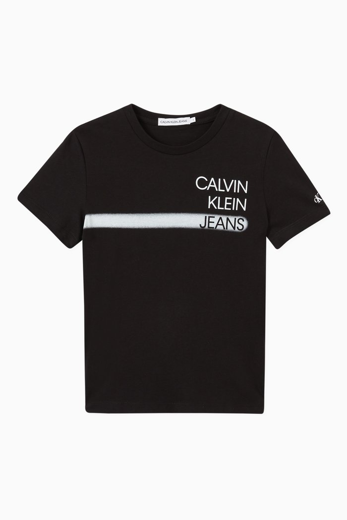 

Spray Logo T-shirt in Jersey, Black