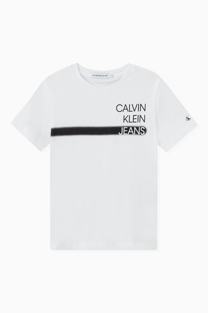 

Spray Logo T-shirt in Jersey, White